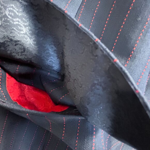 Escada Womens Pinstripe Wool Blazer Jacket Dark Blue Size 40 Three-Button Casual - Picture 6 of 9